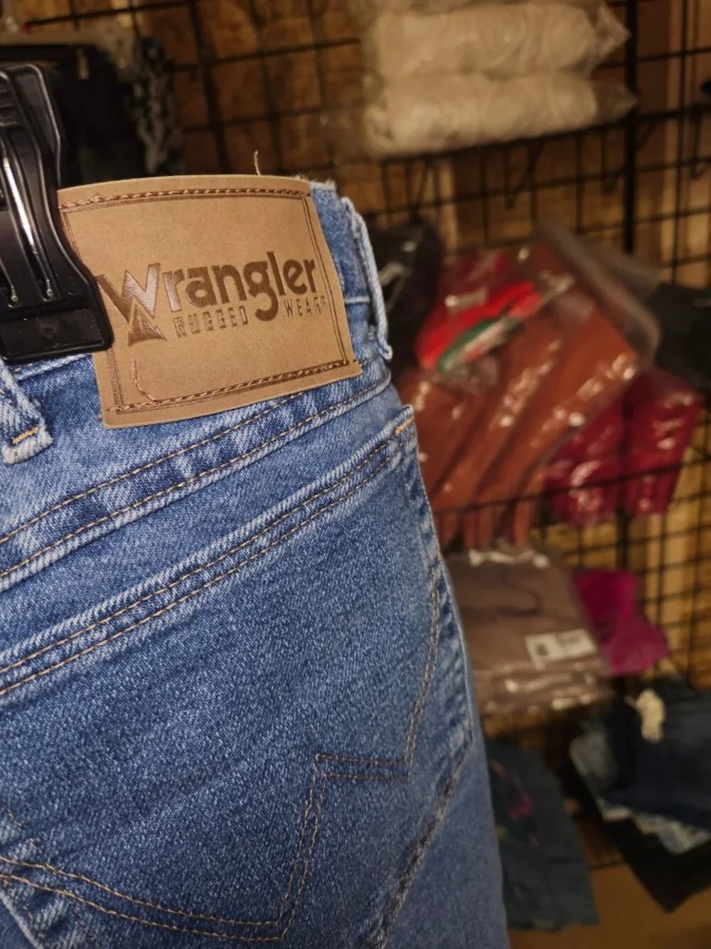 Wrangler Blue Jeans Size 42 x 36 - Classic Blue Denim
